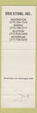 Matchbook Cover - Erie Stone Huntington Markle Bluffton Montpelier IN