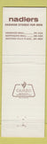 Matchbook Cover - Nadlers Men's Clothes Nob Hill Cincinnati? OH