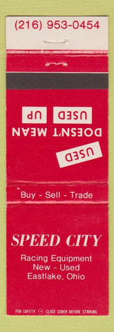 Matchbook Cover - Speedy City Racing Equipment Eastlake OH