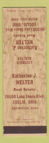 Matchbook Cover - Katherine J Welter Real Estate Euclid OH