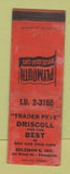 Matchbook Cover - Trader Pete Driscoll Forestville Plymouth WORN