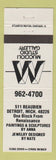 Matchbook Cover - Muccioli Stuido Gallery Detroit MI