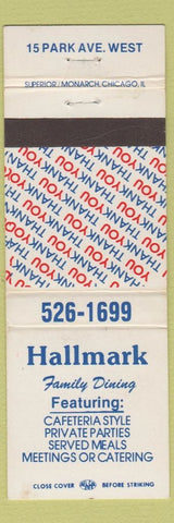 Matchbook Cover - Hallmark Family Dining WORN