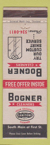 Matchbook Cover - Bogner Cleaners