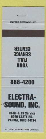 Matchbook Cover - Electra Sound Radio TV Service Parma OH