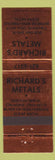 Matchbook Cover - Richard's Metals Cleveland OH scrap metal