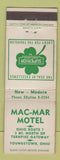 Matchbook Cover - Mac Mar Motel Youngstown OH WEAR