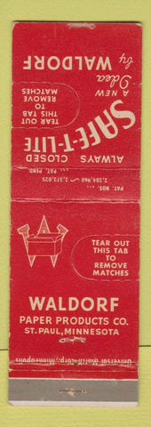 Matchbook Cover - Waldorf Paper Products St Paul MN WEAR