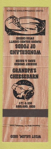 Matchbook Cover - Grandpa's Cheese Barn Ashland OH West Salem
