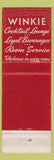 Matchbook Cover - 40 Winks Motel Columbus OH Checker oil gas