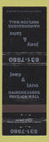 Matchbook Cover - Joey and Tano Hair Salon WEAR