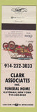 Matchbook Cover - Clark Associates Funeral Home Katonah NY