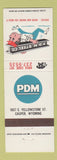 Matchbook Cover - PDM Steel Casper WY