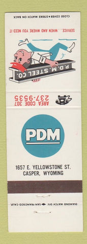 Matchbook Cover - PDM Steel Casper WY
