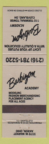 Matchbook Cover - Barbizon Model School Akron OH grey