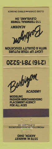 Matchbook Cover - Barbizon Model School Akron OH tan