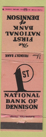 Matchbook Cover - 1st National Bank of Dennison WEAR