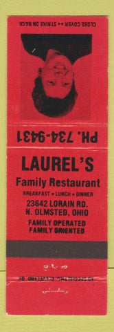 Matchbook Cover - Laurel's Family Restaurant North Olmstead OH