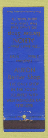 Matchbook Cover - Albion Barber Shop Miami Beach FL