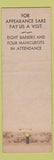 Matchbook Cover - Albion Barber Shop Miami Beach FL