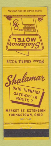 Matchbook Cover - Shalamar Motel Youngstown OH