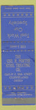 Matchbook Cover - Geo Porter Steel Treating Cleveland OH WEAR