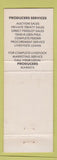 Matchbook Cover - Coshocton Producers Livestock Coshocton OH