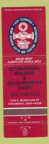 Matchbook Cover - International Molders Union Cincinnati OH