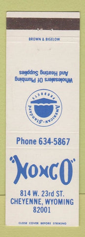 Matchbook Cover - Nonco American Standard Bathroom Fixtures Cheyenne WY