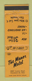 Matchbook Cover - Manor Motel Cleveland OH WEAR