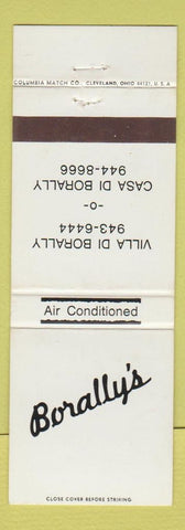 Matchbook Cover - Borally's Cleveland OH