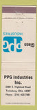 Matchbook Cover - PPG Industries Glass Twinsburg OH