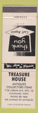 Matchbook Cover - Treasure House Antiques Cleveland OH WEAR