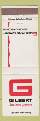 Matchbook Cover - Gilbert Business Paper Menasha WI