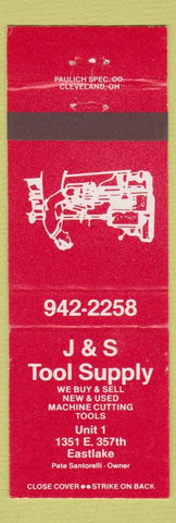 Matchbook Cover - J&S Tool Supply Eastlake OH
