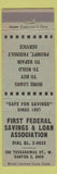 Matchbook Cover - First Federal Savings Loan Canton OH BLUE GREEN