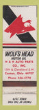 Matchbook Cover - Wolf's Head Motor Oil Canton OH WEAR