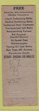 Matchbook Cover - Holden Scale Free Metal Hardening New Haven CT
