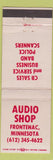 Matchbook Cover - Audio Shop Police Scanners CB Radio Frontenac MN