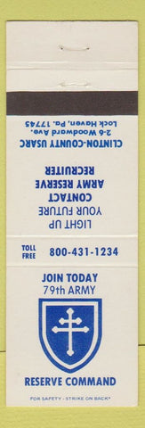 Matchbook Cover - 79th Army Reserve Command Lock Haven PA recruiting