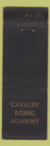 Matchbook Cover - Cavalry Riding Academy military?