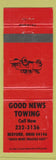 Matchbook Cover - Good News Towing Bedford OH