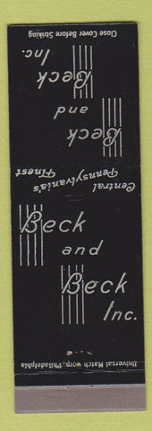 Matchbook Cover - Beck and Beck PA