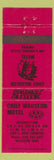 Matchbook Cover - Chief Wauseon Motel OH Indian RED
