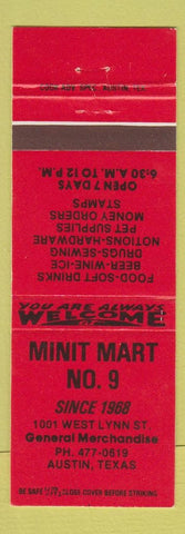 Matchbook Cover - Minit Mart Austin TX