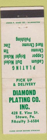 Matchbook Cover - Diamond Plating Stowe PA WEAR