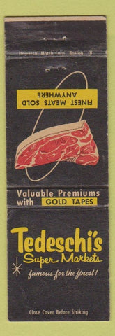 Matchbook Cover - Tedeschi's Super Markets Grocery steak WEAR