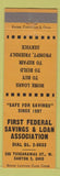 Matchbook Cover - First Federal Savings Loan Canton OH Yellow