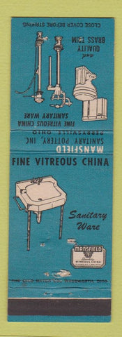 Matchbook Cover - Mansfield Bathroom Fixtures Toilets Perrysville OH WEAR