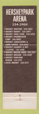 Matchbook Cover - Hershey Estates Park Arena PA